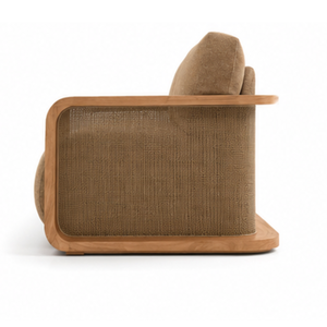 Sofá de Madera de Teca Sólida de Lujo, 3 Plazas, Sofá Moderno para Sala de Estar, Apartamento, Hotel, Villa, Resort, Fabricante de Muebles para Salón - Product Image 5