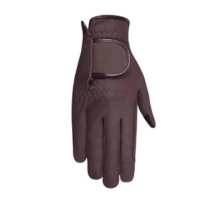 Gants d'équitation en cuir PU pour homme 2026, couleur unie, coupe classique, fermeture auto-agrippante, accessoire équestre - Product Image 3