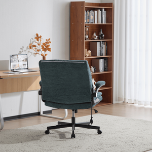 Silla de Oficina con Patas Cruzadas, Soporte Lumbar Dinámico con Airbag, Respaldo Abatible y Brazos Abatibles, Asiento Ancho - Product Image 6