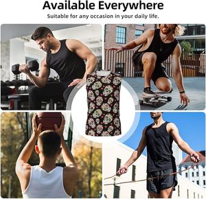 Débardeur vintage délavé à l'acide pour homme, en coton oversize, sans manches, style décontracté streetwear, idéal pour le fitness et la gym - Product Image 5