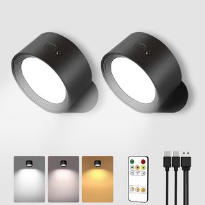 Lampada da Parete LED Ricaricabile con Rotazione a 360 Gradi, Dimmerabile, 3 Temperature di Colore, Telecomando e Controllo Touch - Product Image 1