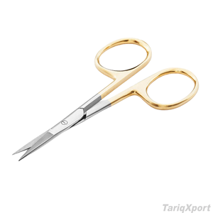 Ciseaux de manucure professionnels en satin, logo personnalisable, poignée confortable, coupe-cuticules incurvés en acier inoxydable - Product Image 2