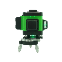 Niveau laser industriel DIY à faisceau vert, auto-nivelant 3D, rotation automatique à 360 degrés, alimenté par batterie au lithium pour la construction