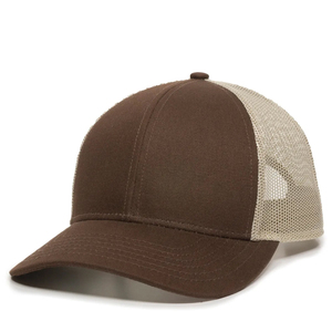 Wholesale Structured BrownKhaki Trucker Cap Twill Front Mesh Back Snapback Closure Trucker Hat Sports Caps Promotional Hats - Product Image 4
