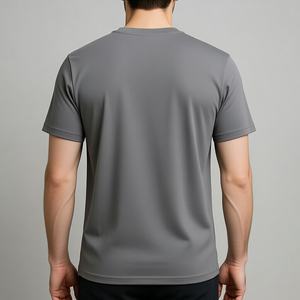 เสื้อยืดผ้าฝ้ายคุณภาพสูงแบบเรียบ สำหรับงานออกแบบเอง เสื้อยืดผ้าฝ้ายทรงบ็อกซ์คัทเนื้อหนา ขายส่ง - Product Image 2