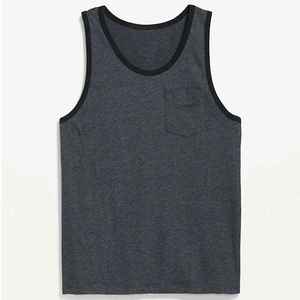 Men's Sleeveless Eco-Friendly Polyester <b>Sports</b> <b>Tank</b> <b>Top</b> Solid Color O-Neck Knitted Casual with Pocket - Product Image 1
