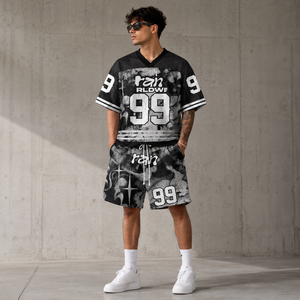 ชุดเซ็ตเสื้อเจอร์ซีย์ตาข่ายโอเวอร์ไซส์แบบสั่งทำพิเศษ คุณภาพสูง ระบายอากาศได้ดี สไตล์สตรีทแวร์ ชุดวอร์มฤดูร้อน ยูนิเซ็กส์ พรีเมียม ชุดกีฬาสองชิ้น - Product Image 6