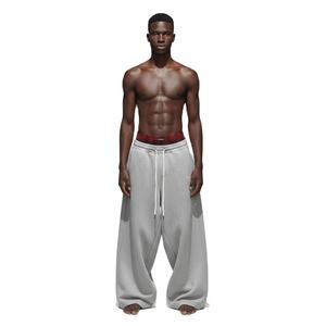 Pantalones de chándal holgados de corte ancho para hombre, personalizados, con doble cintura - Product Image 1