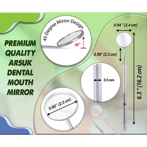 1pc Stainless Steel Ergonomic Grip Dental Oral Mirror Eyelash Extension <b>Teeth</b> Whitening <b>Cleaning</b> <b>Tools</b> Makeup <b>Tool</b> Handle - Product Image 6