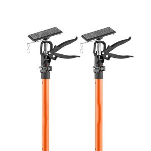Lot de 2 barres télescopiques en acier de 45,7 à 114,2 pouces, support rapide réglable pour armoire, capacité de 154 lb, supports d'étagère à 3e connexion - Product Image 5