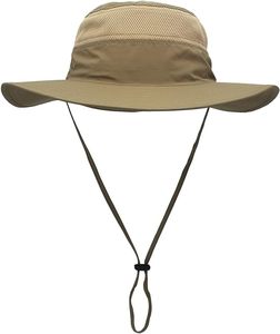 Chapeau Bob Unisexe Personnalisable Anti-UV Style Pêcheur à Large Bord en Maille Respirante avec Cordon Coupe-Vent pour Usage Quotidien Décontracté - Product Image 1