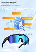 Lunettes de cyclisme intelligentes IA avec caméra, enregistrement vidéo, traduction en temps réel, protection UV, lunettes de sport pour vélo, pêche, hommes et femmes