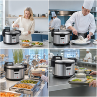 Olla Arrocera Eléctrica Comercial Rinnai IH en Oferta, Vaporera para Arroz, Arrocera para Restaurantes, Hoteles, Cantinas y Servicios de Catering