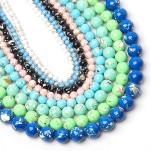 Sky Blue Shell Howlite 4 6 8 10 12mm Round Loose <b>Spacer</b> Beads Jewelry Making Supplies DIY Necklace Bracelets - Product Image 6