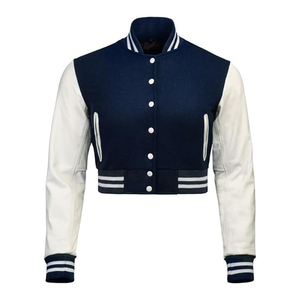 Custom Embroidered Varsity Jacket Women Streetwear Letterman Coat Manufacturer USA - Product Image 1