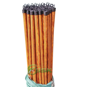 Manufacturer's Wholesale 120cm PVC <b>Mop</b> Stick Broom Grain Wooden Plastic Dustpans Making Machine 2-in-1 Ergonomic coffee color - Product Image 1