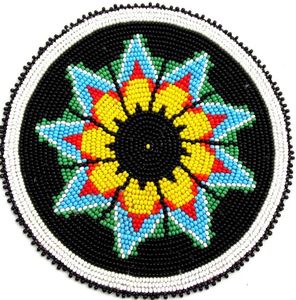 Stylish Cotton Beaded Embroidery <b>Patch</b> with Seed Beads Handmade Customizable Design for Clothing - Product Image 4