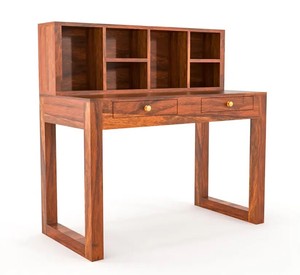 Wood <b>Study</b> Table with Drawers & Cubbies |Student <b>Study</b> Table Furniture |Modern Wooden Laptop <b>Desk</b> - Product Image 6