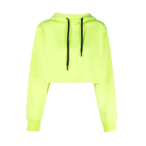 Sudadera corta para mujer, mezcla de algodón y forro polar, sudadera corta oversize estilo streetwear para mujer - Product Image 5