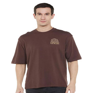 Venta al por mayor de hombres lavado con ácido Retro fuera del hombro calle camisetas de gran tamaño pesado 100% algodón camisetas logotipo impreso personalizado camisetas - Product Image 2