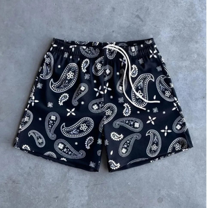 Shorts de sport respirants pour hommes en toile, style streetwear, pour la gym, avec logo personnalisé, coupe ajustée, pour la course et le basketball, couleur unie, séchage rapide, style urbain. - Product Image 1