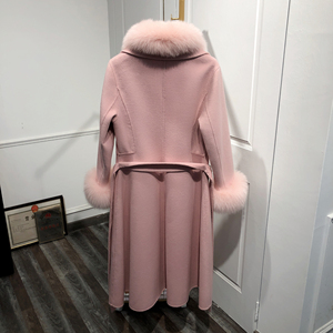 Women's Thick Faux Fur <b>Coat</b> With Fur Trim Winter Warm Outerwear Solid Color Oem Service Finished Product - Product Image 2