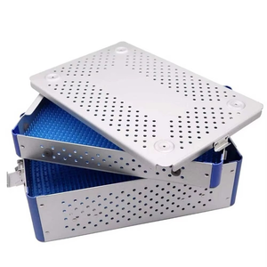 Boîte de désinfection laparoscopique réutilisable de grande taille pour matériel médical, conteneur stérilisé en aluminium, plateaux de stérilisation personnalisables - Product Image 1