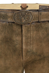 Shorts en cuir véritable brodés traditionnels bavarois pour hommes |   Taille haute grande taille, écologique, personnalisé, été - Product Image 5