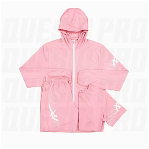 Custom Streetwear Workwear Uniform Windproof Lightweight <b>Zip</b> Up Jacket <b>Shorts</b> Set Polyester Tracksuit Men's Casual Windbreaker - Product Image 4