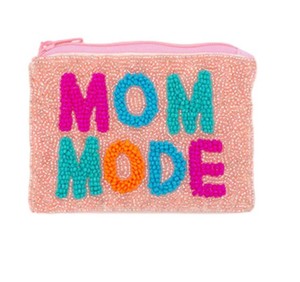 Pochette perlée « Mode Maman » en toile brodée avec fermeture éclair, couleurs mélangées, forme personnalisée, pour usage quotidien décontracté, imprimée par sérigraphie - Product Image 4