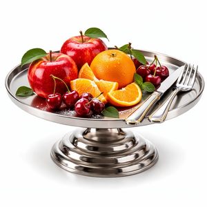 Best Aluminium <b>Cake</b> <b>Stand</b> Durable <b>Rotating</b> Pedestal for Wedding Birthday & Party Dessert Display At Bulk Export Price - Product Image 3