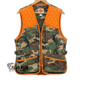 Gilet de chasse premium SAFA SPORTS pour la chasse aux oiseaux, orange vif, avec sac de transport et porte-cartouches - Product Image 2