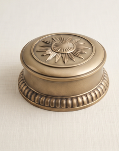 Caja de Metal Premium con Base Acanalada para Frutos Secos y Dátiles, Diseño Dorado, Contenedor de Alimentos de Lujo para Regalos Corporativos - Product Image 4