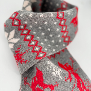 ODM/OEM Design classique Jacquard écharpe de Noël motif personnalisé hiver laine tricot femmes/hommes/unisexe chaud doux Plaid à pois - Product Image 2