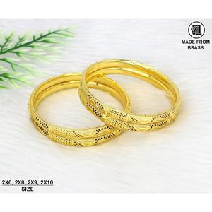 New Arrival Gold Plated 2pc Trendy Bangles India Dubai Arabic Special Bangles Bracelets <b>for</b> Women and <b>Bridal</b> Girls <b>Wedding</b> Gift - Product Image 3