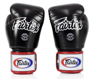 Fair tex Cowhide Leather MMA Gloves <b>Lace</b>-Up Closure Full Finger Design Sanda Training Boxing Sparring Hook-and-Loop Wrist - Product Image 5