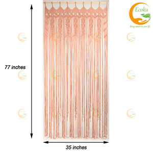 Fait à la main moderne décor à la maison coton corde tissé gland tenture murale beaucoup de couleurs rideau macramé porte du Vietnam - Product Image 2