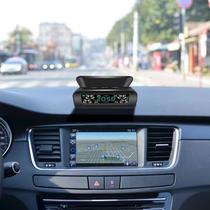 Wireless Solar Auto Tire Pressure Monitor System Built-in Temperature Sensors Temperature Alarm for Car Tyre <b>TPMS</b> Monitoring - Product Image 5