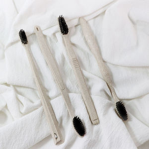 Eco-friendly Biodegradable Plastic Customized Two-piece Portable Beauty Hotel Travel Toothbrush - Product Image 6