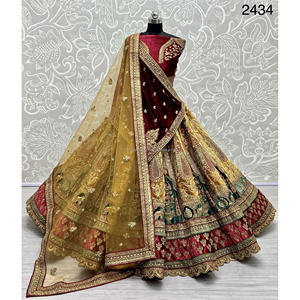 Nupcial Indio Desgaste Terciopelo Colecciones Para Novia Con Zarkhan Trabajo Por Fabzone - Product Image 3