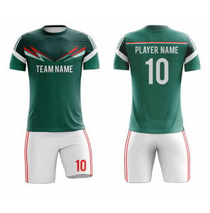 ชุดเสื้อฟุตบอลชายสั่งทำพิเศษ สีเขียวขาว พิมพ์ลายแบบ Sublimation ระบายเหงื่อได้ดี ทรงแอธเลติก เหมาะกับทุกฤดูกาล พิมพ์ชื่อทีม - Product Image 1