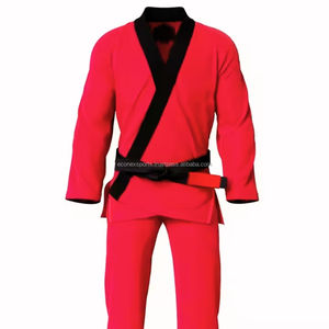 2025 Custom Made V-Neck Martial <b>Arts</b> Uniform High Quality Polyester Taekwondo Clothing for Men Fighting Wear Washed Stretch - Product Image 6
