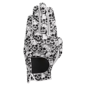 Geo Brothers GB-23 Customizable Sublimated Skull Design Cabretta Leather Golf Glove <b>Full</b> Finger Moisture Wicking Adjustable Hook - Product Image 1
