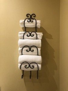 Elegant Vintage Wrought Iron Towel Rack <b>Freestanding</b> Bathroom Towel <b>Stand</b> Home Hotel Decor Decorative Wrought Iron Bathroom - Product Image 3