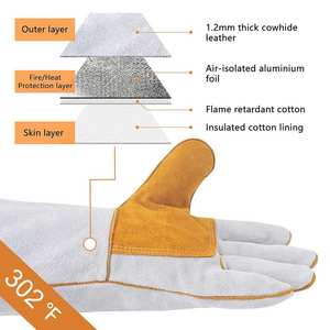 Gants de soudage à doigts renforcés pour une dextérité accrue, conception polyvalente pour travaux intérieurs et extérieurs - Product Image 4