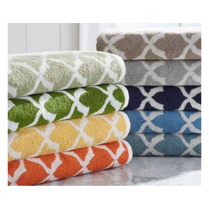 Serviette de bain en coton pur jacquard teint en fil, séchage rapide, douce, très absorbante, pour la maison et l'hôtel - Product Image 4