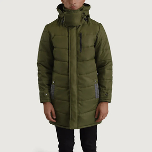 Parka con Capucha Verde Moore Personalizada al por Mayor para Hombre y Mujer, Chaqueta de Nailon para Ambos Géneros - Product Image 4