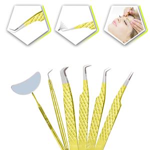 แหนบต่อขนตาแบบแยกชิ้นทำจากสเตนเลสสตีลสีสวยเครื่องมือความงาม - Product Image 3