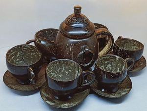 กาน้ำชามะพร้าวธรรมชาติจากเวียดนามงานหัตถกรรมมะพร้าว - Product Image 3