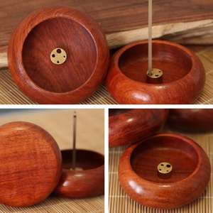 Porta Incienso Ecológico de Madera de Redwood, Mini, Sin Aroma, Difusor Aromático Portátil, para Yoga, Oficina, Viajes, Regalo - Product Image 3